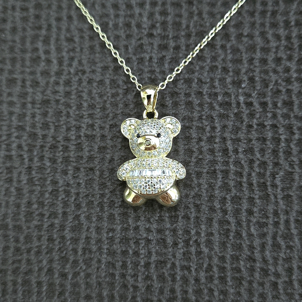 Cote D'argent Gold Teddybear Pendant Necklace - Nwt